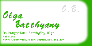 olga batthyany business card